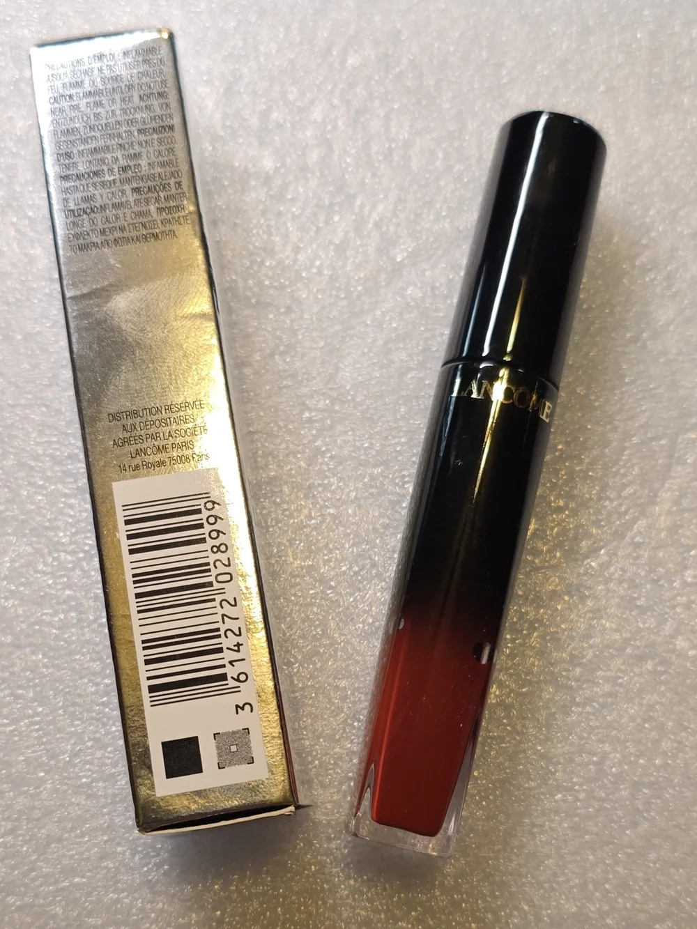L'Absolu Lacquer Liquid Lipstick — Rose Fugace (Red-Pink)